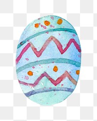 Png colorful Easter egg design element watercolor illustration