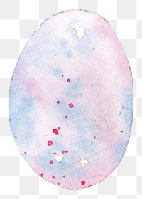 Png purple Easter egg design element watercolor illustration