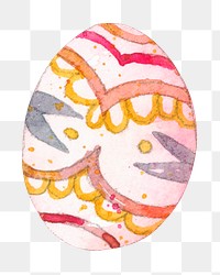 Png colorful Easter egg design element watercolor illustration