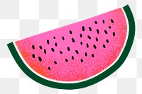 Watermelon png sticker colorful tropical fruit illustration