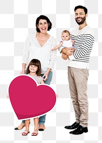 Happy family png sticker, love and support, transparent background