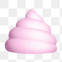 Strawberry soft serve ice cream design element