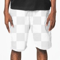 Shorts png mockup transparent men’s basic wear fashion