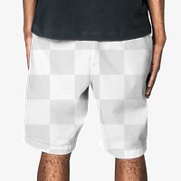 Shorts png mockup transparent men’s basic wear fashion