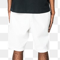 Shorts png mockup white men&rsquo;s basic wear fashion