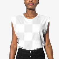 Png tank top mockup transparent off-shoulder women&rsquo;s summer apparel
