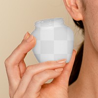 Face cream jar png mockup, transparent design beauty packaging