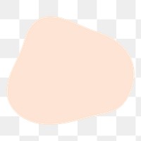 Beige blob png shape sticker, abstract element on transparent background