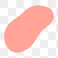 Pink blob png shape sticker, abstract element on transparent background