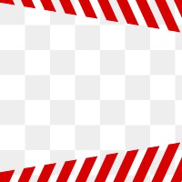 Striped png border, transparent background, modern design