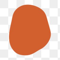 Orange blob png sticker on transparent background