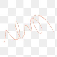 Squiggle line png sticker on transparent background