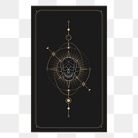 Tarot card png sticker on transparent background