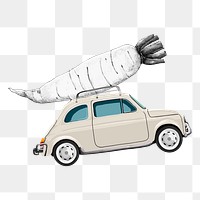 Car png sticker on transparent background