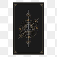 Tarot card png sticker on transparent background