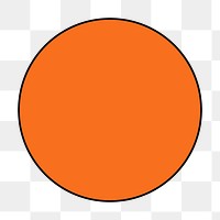 Orange circle png sticker on transparent background