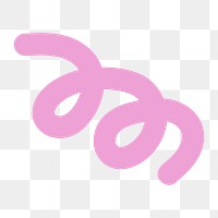 Squiggle line png sticker on transparent background