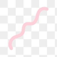 Squiggle line png sticker on transparent background