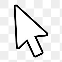 Mouse cursor png sticker on transparent background