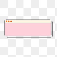 Notification png frame, retro style, transparent background