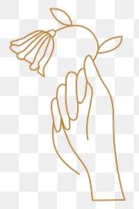 Aesthetic hand png sticker on transparent background