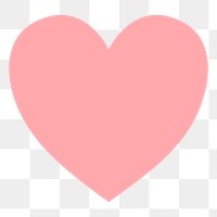 Pink heart png sticker on transparent background