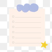 Checklist png sticker on transparent background
