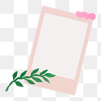 Instant photo png sticker on transparent background