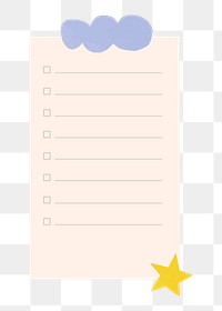 Checklist png sticker on transparent background