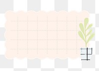 Note paper png sticker on transparent background