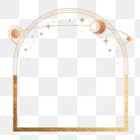 Celestial arch png frame, transparent background