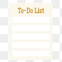 To-do list png clipart, daily planner on transparent background