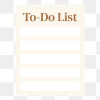 To-do list png clipart, daily planner on transparent background