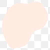 Pink blob png shape sticker, pastel abstract design 