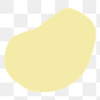 Pastel yellow png shape sticker, irregular design