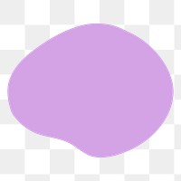 Purple blob png shape sticker, abstract geometric design