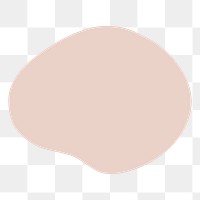 Pink blob png shape sticker, pastel abstract design 