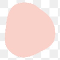 Pink blob png shape sticker, pastel abstract design 