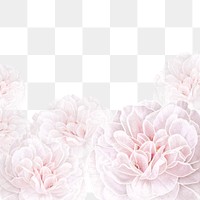 Pink flower png, transparent background, aesthetic border