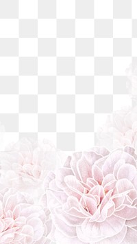 Pink flower png, transparent background, aesthetic border