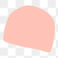 Pink semicircle png sticker, geometrical shape on transparent background