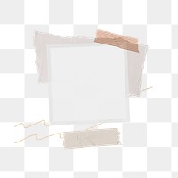 Aesthetic frame png sticker, Instant photo film