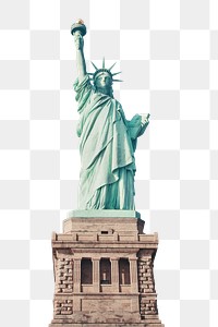 Statue of Liberty png sticker, New York's famous attraction, transparent background
