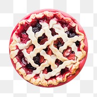 Png mixed berry pie sticker, food photography, transparent background