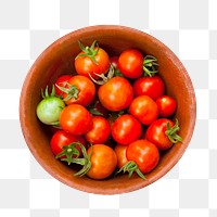 Png cherry tomato sticker, food photography, transparent background