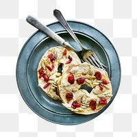 Png healthy bagel sticker, food photography, transparent background