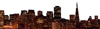 San Francisco png cityscape border, transparent background