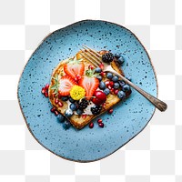 Png fruit toast sticker, food photography, transparent background