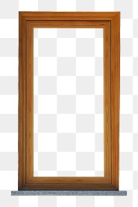 Wooden door png, glass design, home decor illustration