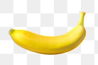 Organic banana png clipart, yellow fruit on transparent background 